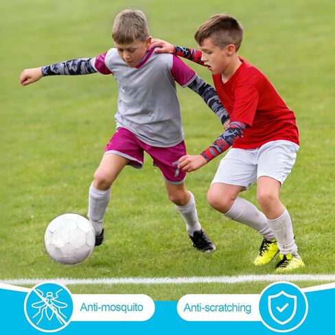 Baseball Arm Sleeves for Kids 20 Pairs UV Sun Protection Cooling Compression Sleeves to Cover Arms for Boys Girls in Kuwait