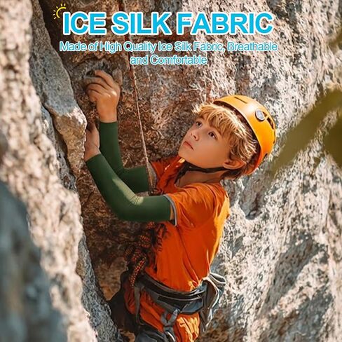 Baseball Arm Sleeves for Kids 20 Pairs UV Sun Protection Cooling Compression Sleeves to Cover Arms for Boys Girls in Kuwait