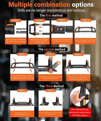 Twister Arm Trainer - 3-in-1 Adjustable Chest Workout Equipment,Portable Home Gym Chest & Arm Workout, Push Up Bars, 60-140lbs Resistance for Men Women in Saudi Arabia
