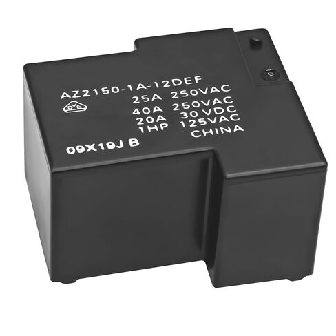 مرحل الطاقة AZ2150-1A-12DEF (عبوة من 2) - 12VDC 40A SPST-NO، حامل PCB، مرحل مصغر مختوم in Kuwait