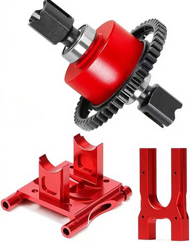 Steel 50T Diff Gear Slipper & Center Diff Mount & Motor Mount & Cover Upgrades Part for 1/7 Arrma Mojave Infraction Felony Limitless 6S 1/8 Kraton Notorious Outcast Senton Talion 6S (Red) in Saudi Arabia