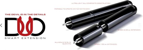 Cuetec Duo Smart Extension - 3, 6, 9 Adjustable Pool Cue Extension in Kuwait