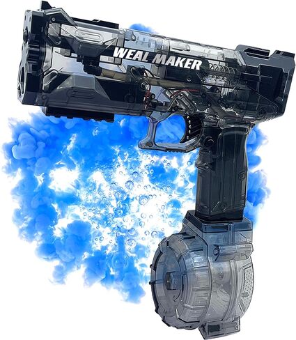 2025 مدفعات المياه الكهربائية 2 عبوة مع كمامة LED LED-مدافع بخ من 500 سم مكعب ، مجموعة 28 قدمًا ، 4 بطاريات قابلة لإعادة الشحن ، مقاومة للماء ، مثالية لحفلات حمام السباحة الليلية والمرح في الهواء الطلق in Kuwait