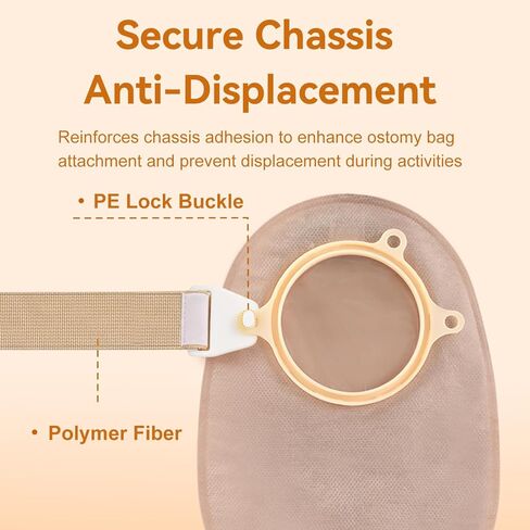 3 Pcs Ostomy Belt, Adjustable Colostomy Belt Attaches Securely to Ostomy Pouch, Prevents Chassis Detachment & Warping, Stoma Belts for Colostomy Post-Operative Care in Kuwait