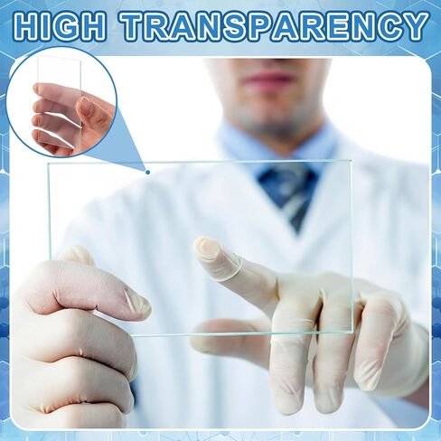 Sosation 100 Pcs Pre-Cleaned Glass Microscope Slides 75x50mm High-Transparency Microscope Slides for School Laboratories Professional Biological Observation in Saudi Arabia