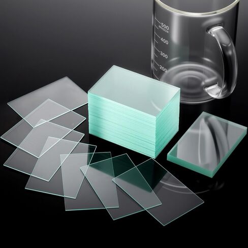 Sosation 100 Pcs Pre-Cleaned Glass Microscope Slides 75x50mm High-Transparency Microscope Slides for School Laboratories Professional Biological Observation in Saudi Arabia