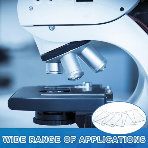 Sosation 100 Pcs Pre-Cleaned Glass Microscope Slides 75x50mm High-Transparency Microscope Slides for School Laboratories Professional Biological Observation in Saudi Arabia