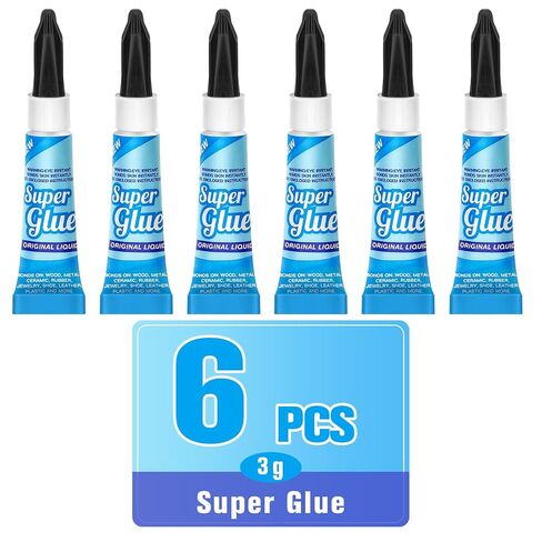 Super Glue Liquid Clear 3 Gram (Pack of 12) for Plastic Metal & Wood – Instant CA Adhesive All Purpose Multipack, Crazy Glue for Ceramic 3D Printing Shoe Crafts, Strong Bonding Single Use Minis in Saudi Arabia