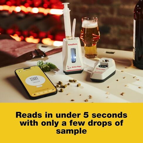 Alcohol Meter by Anton Paar – Includes EasyDens Hydrometer & SmartRef Refractometer | Direct ABV for Beer, Wine, Cider, Kombucha & Liqueur in Kuwait