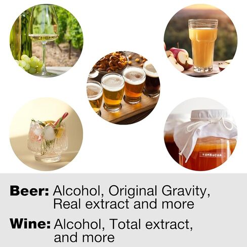 Alcohol Meter by Anton Paar – Includes EasyDens Hydrometer & SmartRef Refractometer | Direct ABV for Beer, Wine, Cider, Kombucha & Liqueur in Kuwait