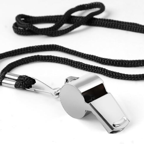 صفارة جيرند كوتش 4 بي، صفارة مدربين من الفولاذ المقاوم للصدأ مع حبل، صفارات معدنية رياضية بصوت عالٍ وهش للبالغين، والحكام، والمسؤولين، والطوارئ، والخارج in Kuwait