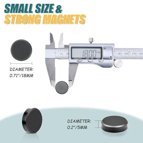 40 Pack Strong Ceramic Round Magnets, Heavy Duty Small Magnets for Crafts, 18x5 mm (0.7''x0.2'') Industrial Circle Magnet for Craft Whiteboard in Saudi Arabia