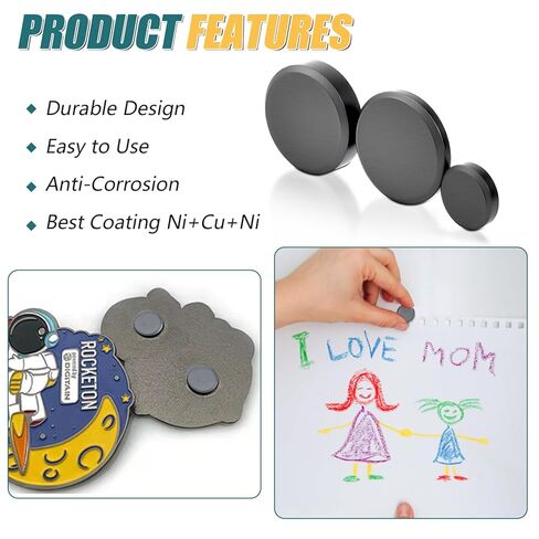 40 Pack Strong Ceramic Round Magnets, Heavy Duty Small Magnets for Crafts, 18x5 mm (0.7''x0.2'') Industrial Circle Magnet for Craft Whiteboard in Saudi Arabia