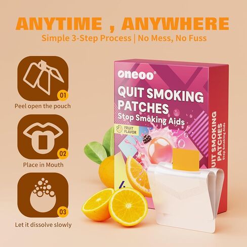 Nicotine Oral Strips, Fast-Absorbing Quit Smoking Strips 4mg, 30 Count Stop Smoking Aid with Behavioral Support Program, Fruit Flavored Nicotine Replacement lozenges, Helps Control Cravings in Kuwait