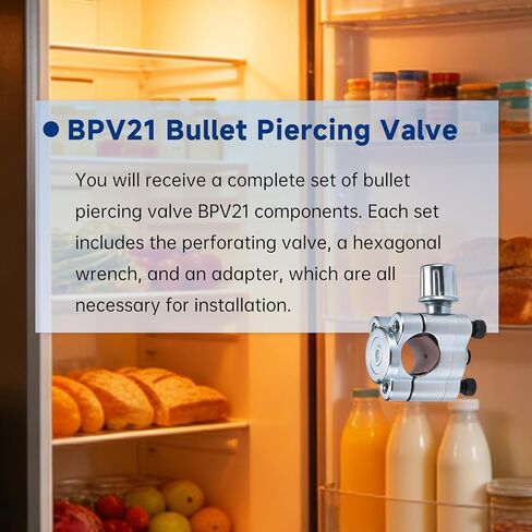 صمام ثقب الرصاصة BPV21، 1/2 بوصة و5/8 بوصة OD، بديل OEM للثلاجة وأجهزة تكييف الهواء in Kuwait