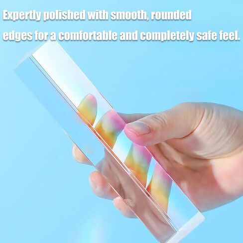 مجموعة المنشور البصري الكريستالي K9 للتصوير الفوتوغرافي والعلوم - منشور ثلاثي متعدد الأحجام مكون من 3 قطع مع تأثير قوس قزح خفيف لاستوديو الصور وتجارب الفصول الدراسية وأدوات التصوير والتعلم في الهواء الطلق in Kuwait