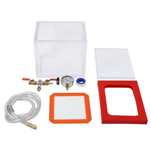 Vacuum Chamber 2 Gallon, Upgraded Acrylic Material Vacuum Chamber, 0.7IN Wall Thickness 7L Transparent, Ideal for Degassing, Vacuuming of Silicone, Resin, Vacuum Packing in Saudi Arabia