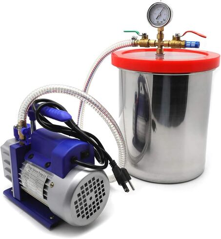 HongK- مجموعة أدوات تكييف الهواء لمضخة الهواء سعة 3 جالون من السيليكون ومضخة هواء أحادية المرحلة 3CFM [P/N: ET-TOOL009-RAW] in Kuwait