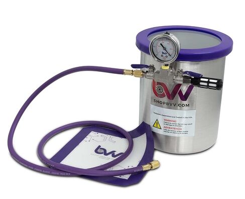 Glass Vac BVV 1.5 Gallon Stainless Steel Vacuum Chamber with Glass Lid in Saudi Arabia