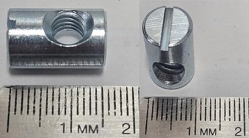 (50) مسامير متقاطعة/صواميل أسطوانية - 1/4-20 16 مم × 10 مم CNC مطلية بالزنك خارج المركز in Kuwait