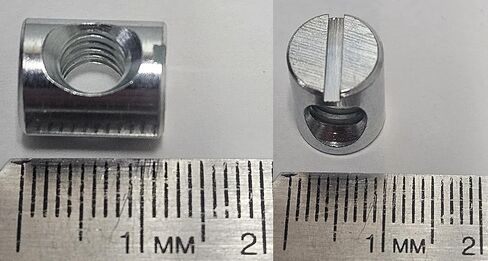 (100) مسامير متقاطعة/صواميل أسطوانية - 1/4-20 12 مم × 10 مم CNC مطلي بالزنك in Kuwait