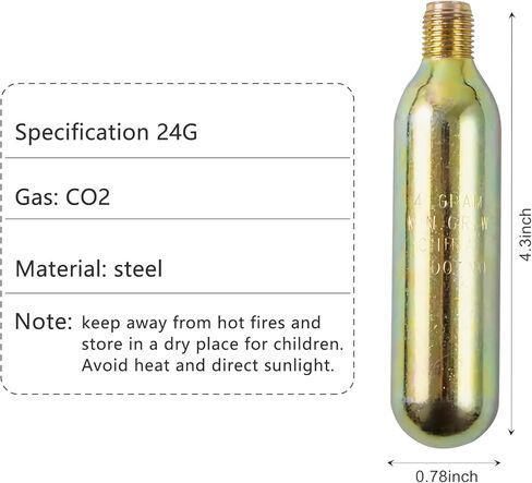 24 Gram CO2 Cartridge Life Jacket Rearming Kit, Auto/Manual PFD, Metal Cartridge for Life Jacket CO2 Cartridges. in Kuwait