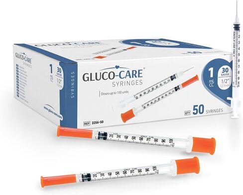 1ml /cc Syringes 30G x 1/2’’ (12.7mm), Orange Cap, Box of 50 pcs in Kuwait