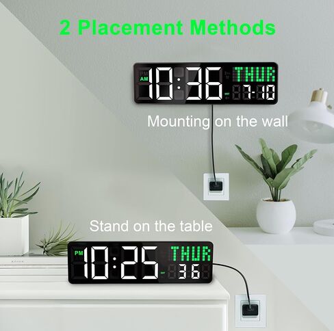 مؤقت الصالة الرياضية مقاس 12 بوصة، ساعة تمرين بفاصل زمني لساعة الحائط الرقمية لصالة الألعاب الرياضية المنزلية بالثواني، 5 أوضاع عرض | العد التنازلي للتحكم عن بعد/ساعة توقيت | 4 أجهزة إنذار تناسب مكتب غرفة المعيشة في الفصل الدراسي in Kuwait