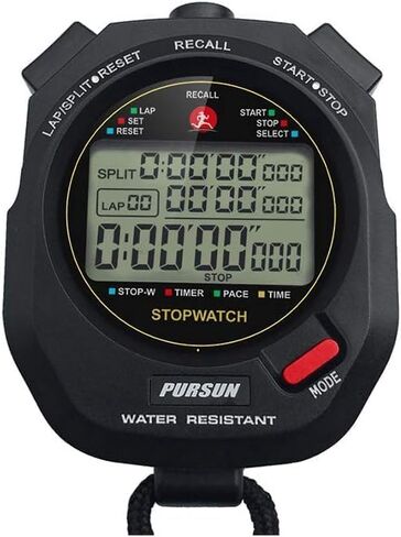 Professional Timer Stopwatch, Digital Sports Stopwatch with Countdown Timer, 2 * 100 Lap Memory, 0.001 Second Timing,Multi Functional Stopwatch for Swimming Running Football Training in Saudi Arabia