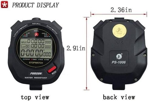 Professional Timer Stopwatch, Digital Sports Stopwatch with Countdown Timer, 2 * 100 Lap Memory, 0.001 Second Timing,Multi Functional Stopwatch for Swimming Running Football Training in Saudi Arabia
