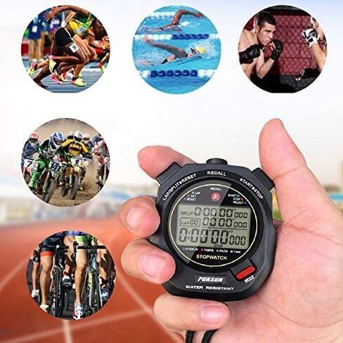 Professional Timer Stopwatch, Digital Sports Stopwatch with Countdown Timer, 2 * 100 Lap Memory, 0.001 Second Timing,Multi Functional Stopwatch for Swimming Running Football Training in Saudi Arabia