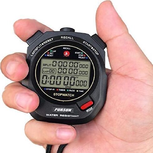 Professional Timer Stopwatch, Digital Sports Stopwatch with Countdown Timer, 2 * 100 Lap Memory, 0.001 Second Timing,Multi Functional Stopwatch for Swimming Running Football Training in Saudi Arabia