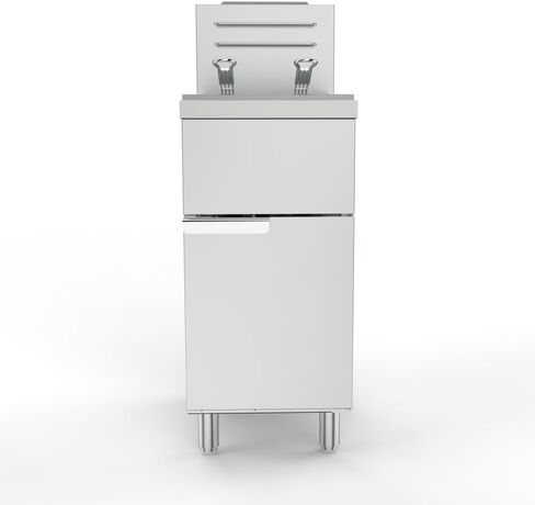 مقلاة عميقة تعمل بالغاز، مقلاة أرضية قائمة بذاتها من الفولاذ المقاوم للصدأ مع سلال 4 أنبوب 120000 وحدة حرارية بريطانية 50 رطل in Kuwait