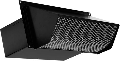 Wall Vent Cap for Microwave,Range Exhaust,Bath Ventilation fan,Commercial Range Hood,Vent hood for 3-1/4" x 10" Duct,Black in Saudi Arabia