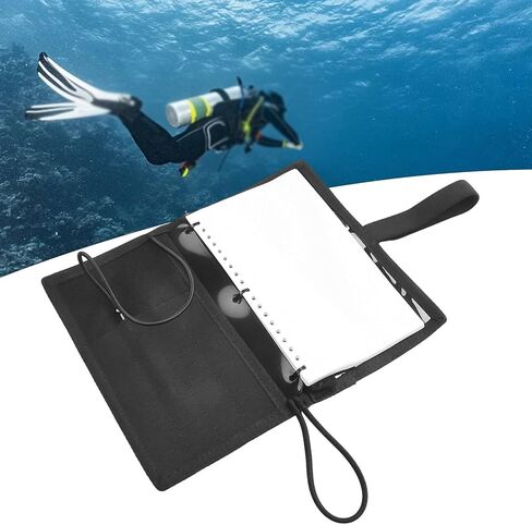 Underwater Scuba Diving Wet Notes Book 50 Page Write Paper Refill 2 Slates Bungee Lanyard Elastic Bookmark(Rose Red) in Saudi Arabia