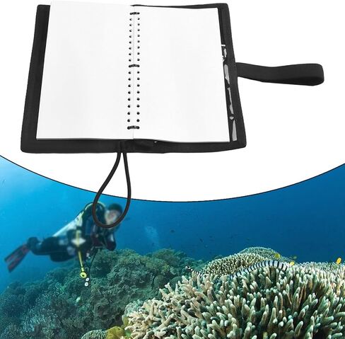 Underwater Scuba Diving Wet Notes Book 50 Page Write Paper Refill 2 Slates Bungee Lanyard Elastic Bookmark(Rose Red) in Saudi Arabia