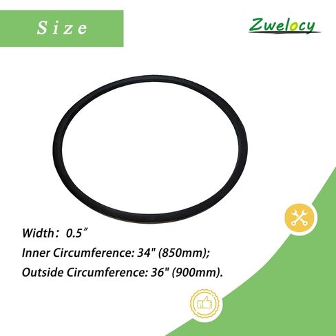 Belts A34 / 4L360 Classic Wrapped Industrial V-Belt, 36" Outside Circumference Width 0.5" in Kuwait