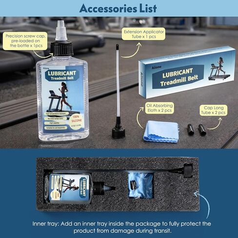 Premium Quality 100% Pure Silicone Treadmill Belt Lube High Temperature Resistant Stable Lube with Rigid Application Tube Easy to Use Suitable for Most Treadmills in Saudi Arabia