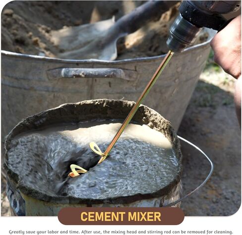 Angoily 19.09 Inch Electric Hammer Mixing Rod Drill Attachment Paint Mixer for Drywall Mud Grout Cement Stirring Tool Replacement in Kuwait
