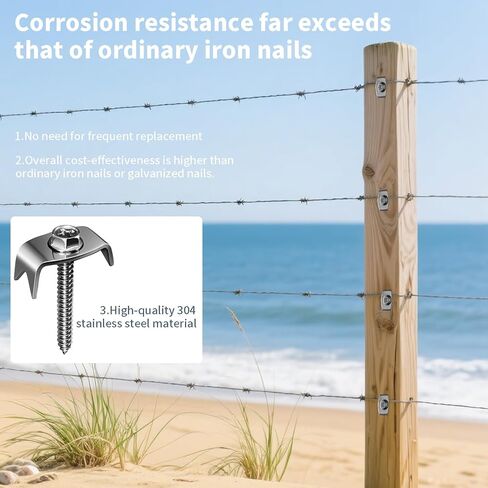دبابيس سياج شائكة قابلة لإعادة الاستخدام، 50 قطعة من مثبتات السياج لسياج الأسلاك، مشابك سياج الأسلاك، مسامير سياج للأخشاب الناعمة، متوافقة مع الشبكة المعدنية in Kuwait