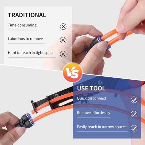 Air Line Pliers Push to Connect Fittings Removal Tool, Disconnect Tool for 1/4" 5/16" (6mm, 8mm) Qucik Connect Air Hose Fittings, Release Pliers for Push-Fit Pneumatic Connectors in Saudi Arabia