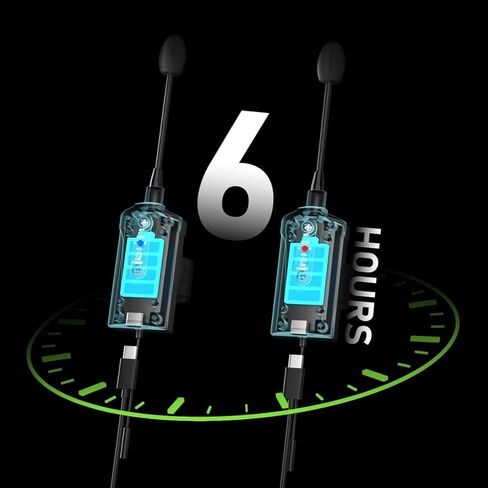 Dual UHF Flute Wireless Instrument Microphone Wireless Tie-on Mic for Flute, 1 Receiver and 2 Transmitter System for Live Performances, PA Systems, Audio Mixers, and Speakers Q2/DT-5 in Kuwait