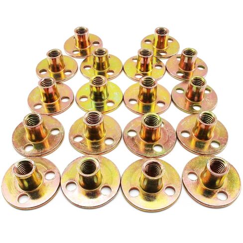 3/8 "-16 T المكسرات الكربون الصلب قاعدة مستديرة لوحة الجوز T-المكسرات الأثاث الأجهزة شفة إدراج موضوع الإناث 18 قطعة in Kuwait