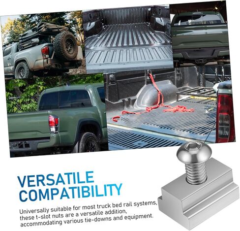 4 قطعة من الفولاذ المقاوم للصدأ لملحقات السرير، مشابك تثبيت السكك الحديدية لسرير الشاحنة، ملحقات الفتحة in Kuwait