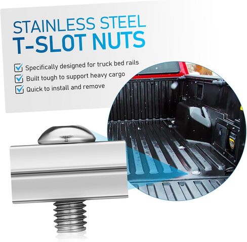 4 قطعة من الفولاذ المقاوم للصدأ لملحقات السرير، مشابك تثبيت السكك الحديدية لسرير الشاحنة، ملحقات الفتحة in Kuwait