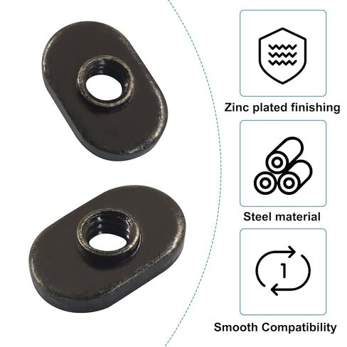 25Pcs 1/4"-20 Centered Hole Sliding T-Nuts for 10 Series Aluminum Extrusions, T Slot Accessories in Saudi Arabia