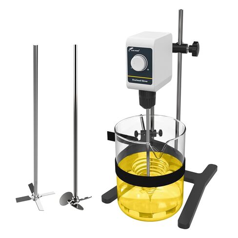 LAB FISH Overhead Stirrer(OS-5E) 10L Capacity 200-1200 RPM Knob Control Variable Speed Mixer Handles High Viscosity Liquids for Chemical/Reagents/Paints in Kuwait