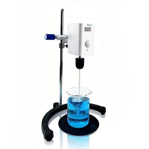 محرك علوي للمختبر الرقمي، السرعة 100-2000 دورة في الدقيقة، الحد الأقصى لعزم الدوران 20 نيوتن سم، الحد الأقصى للزوجة 10000 مليباس، 10 لتر (H₂O)، خلاط معمل مع حماية من الحمل الزائد، خلاط علوي مع حامل دعم وقضيب تحريك PTFE، 110-220 فولت in Kuwait