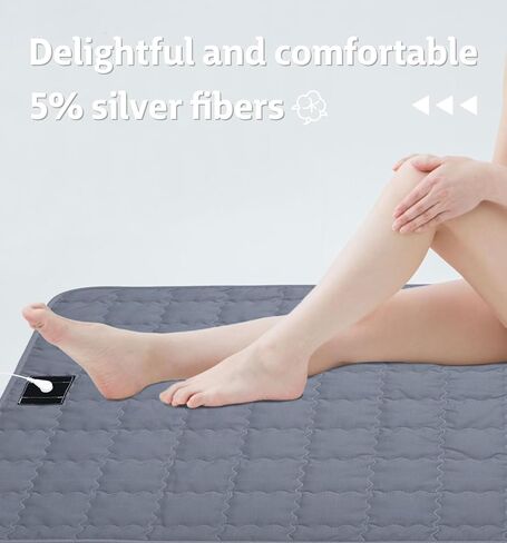 Grounding Mat for Bed Cotton Grounding Pad Silver Fiber Earth Connected Mat with 15ft Grounding Cord for Enhance Sleep Stress Relief Gray 23.6×34.1 Inch in Kuwait