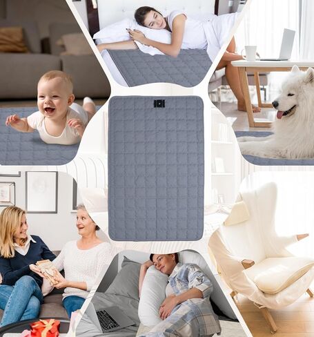 Grounding Mat for Bed Cotton Grounding Pad Silver Fiber Earth Connected Mat with 15ft Grounding Cord for Enhance Sleep Stress Relief Gray 23.6×34.1 Inch in Kuwait